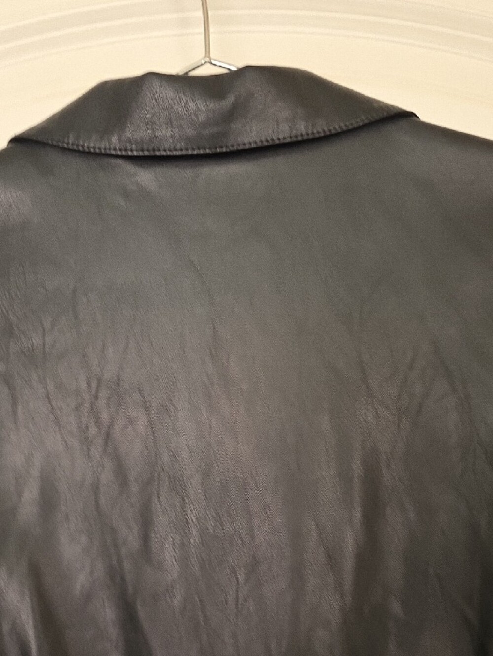 Gorgeous PAIGE Sorenne Faux Leather SOFT Black Romper M - Picture 13 of 14